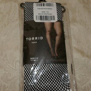 Torrid Black Basic Fishnet Tights Size 1/2 (14-20)